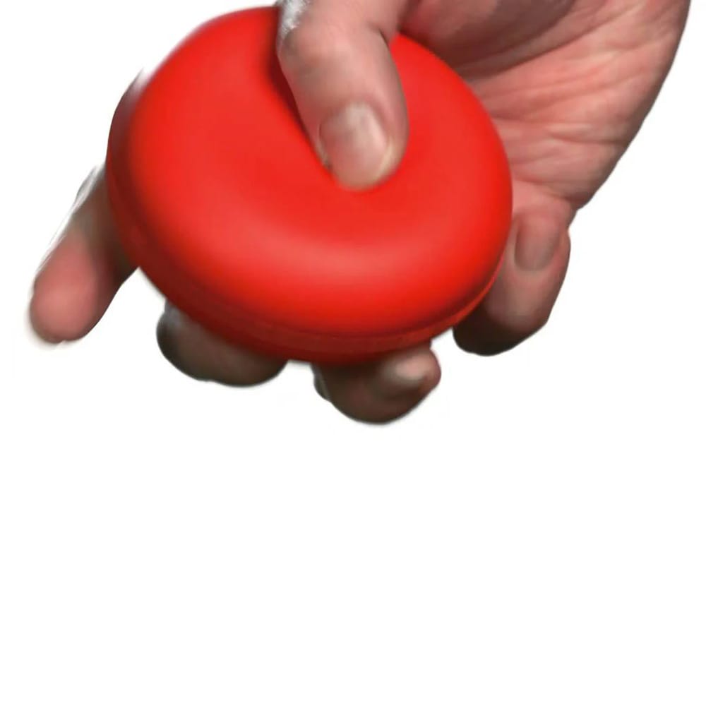Stress Puck used in hand for stress relief