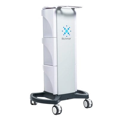 TheraTouch electrotherapy cart – compact rolling cart for clinic treatment rooms
