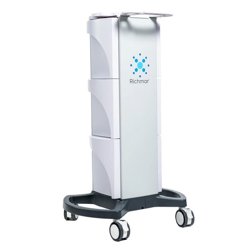 TheraTouch electrotherapy cart – compact rolling cart for clinic treatment rooms