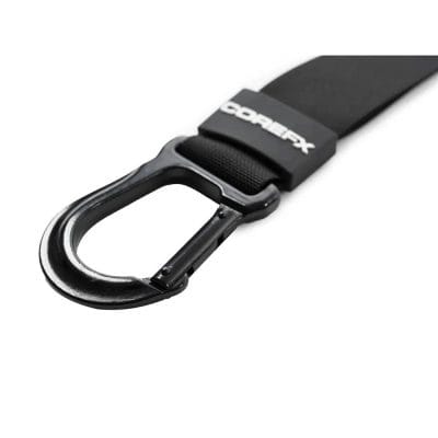Close-up of hook and strap connection on CoreFX suspension system