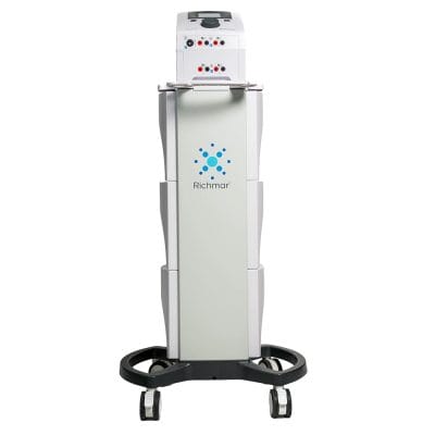 TheraTouch EX4 electrostimulation therapy system on optional therapy cart, front view