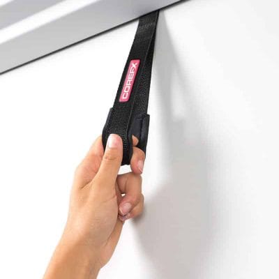 COREFX door anchor setup for home resistance training