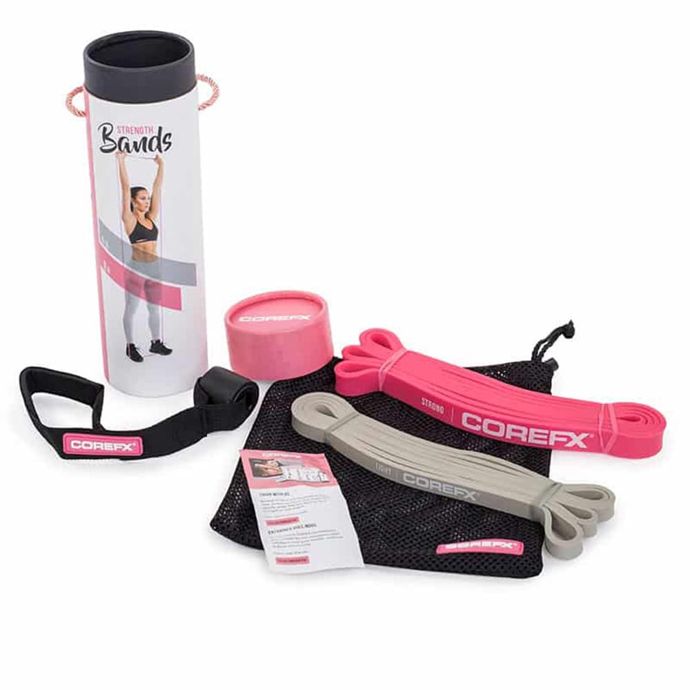 COREFX Strength Band Set with door anchor and carry bag