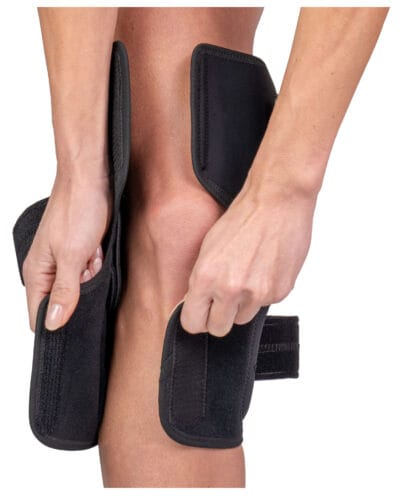 MedSpec Gripper 3 hinged knee brace worn on leg for MCL and LCL ligament support